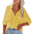 thumbnail image 1 of Womens Spring Summer Shirts Mesh Button Down Sexy Top Long Sleeve Shirts for Women, 1 of 4