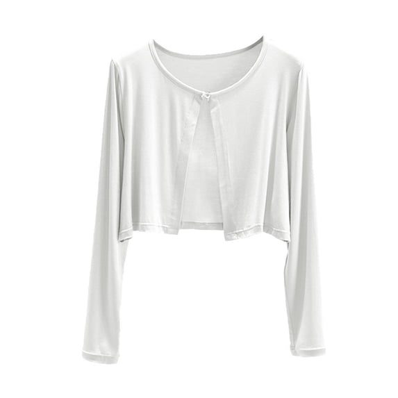 Womens Spring Summer Shirts Thin Short Jacket Long Sleeve Thin Cardigan Plus Size for Slimming with Camisole Buckle Shawl Shirts for Women