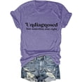 thumbnail image 1 of Womens Spring Tops Crewneck Casual Regular Fit T-Shirt Letter Print Short Sleeve Basic Tees, 1 of 2
