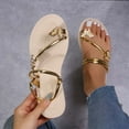 thumbnail image 1 of Womens Spring Trends!AXXD Black Sandals,Slippers Rhinestone & Butterfly Decorate Toe Ring Design Sandals For Sister Clearance Size 6.5, 1 of 6