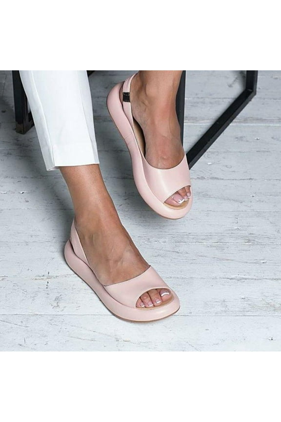 Womens Spring Trends!AXXD Wedge Sandals for Women,Sandals Footwear Fishmouth Thick Bottomed Sandals For Regular&Big Women Clearance Size 7