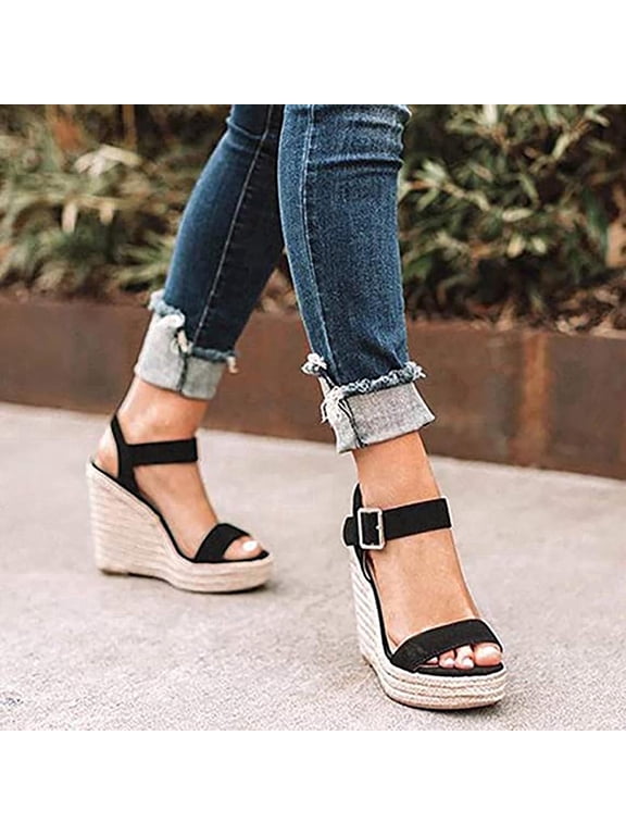 Slippers for Women,Wedge Heel Shoes Sandals for Womens Size 5