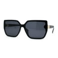 thumbnail image 1 of Womens Square Butterfly Designer Chic Sunglasses All Black, 1 of 4