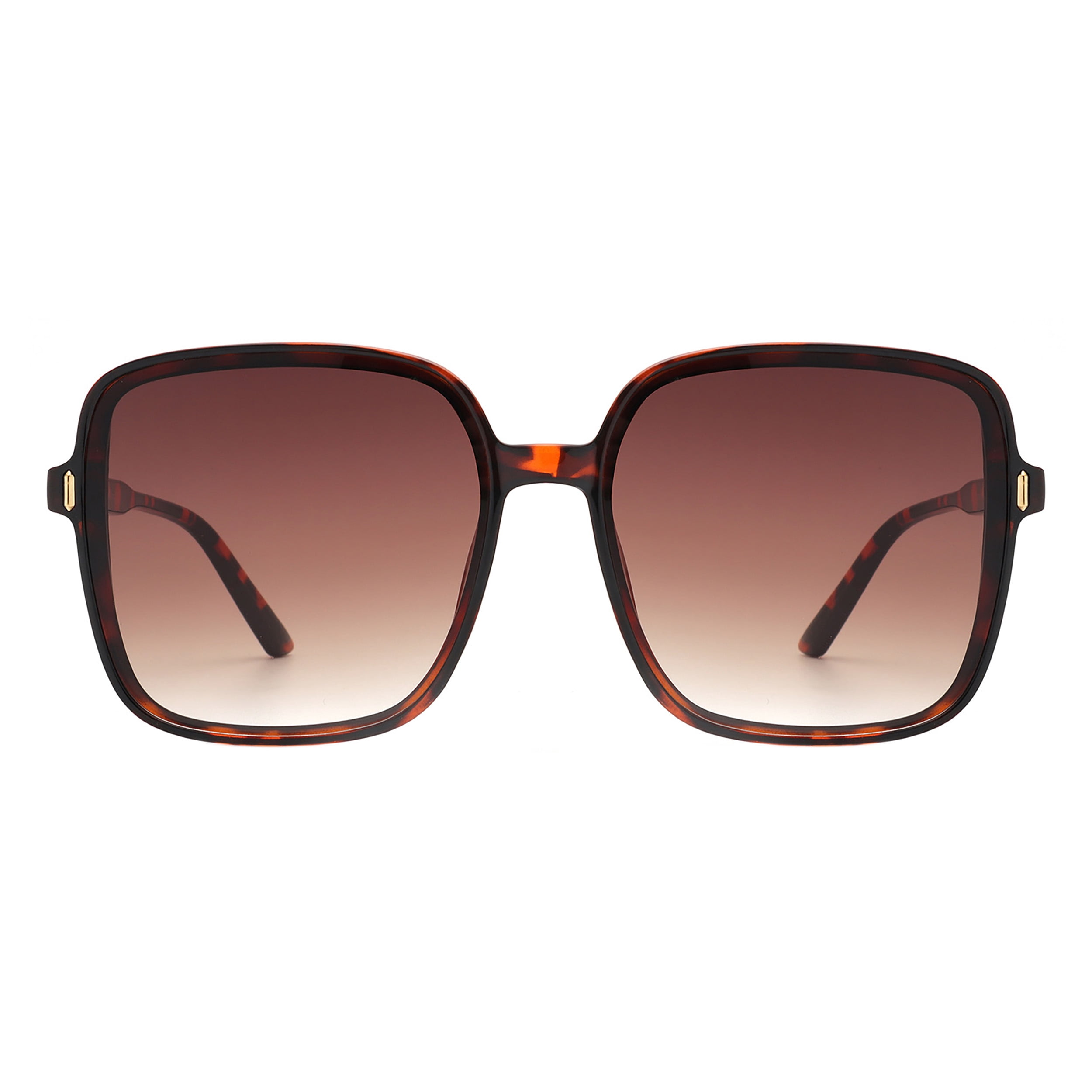 ?Tortoise Brown Square Sunglasses Retro Trendy UV400 Protection Tortoise Oversized Square Sunglasses | Trendy Women Eyewear  main image 2
