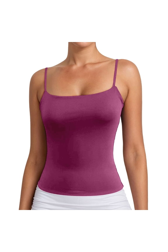 Womens Square Neck Tank Top Slim Fit Basic Sleeveless Y2K Style Summer Casual Cami Vest Top Soft Shell Tee XXL