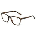 thumbnail image 1 of Womens Square Oversized Square Tortoiseshell Reading Glasses 3.50 Mens Clear Frame Classic Spring Hinge Readers +3.50, 1 of 5