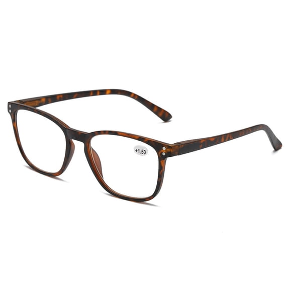 Womens Square Oversized Square Tortoiseshell Reading Glasses 3.50 Mens Clear Frame Classic Spring Hinge Readers +3.50