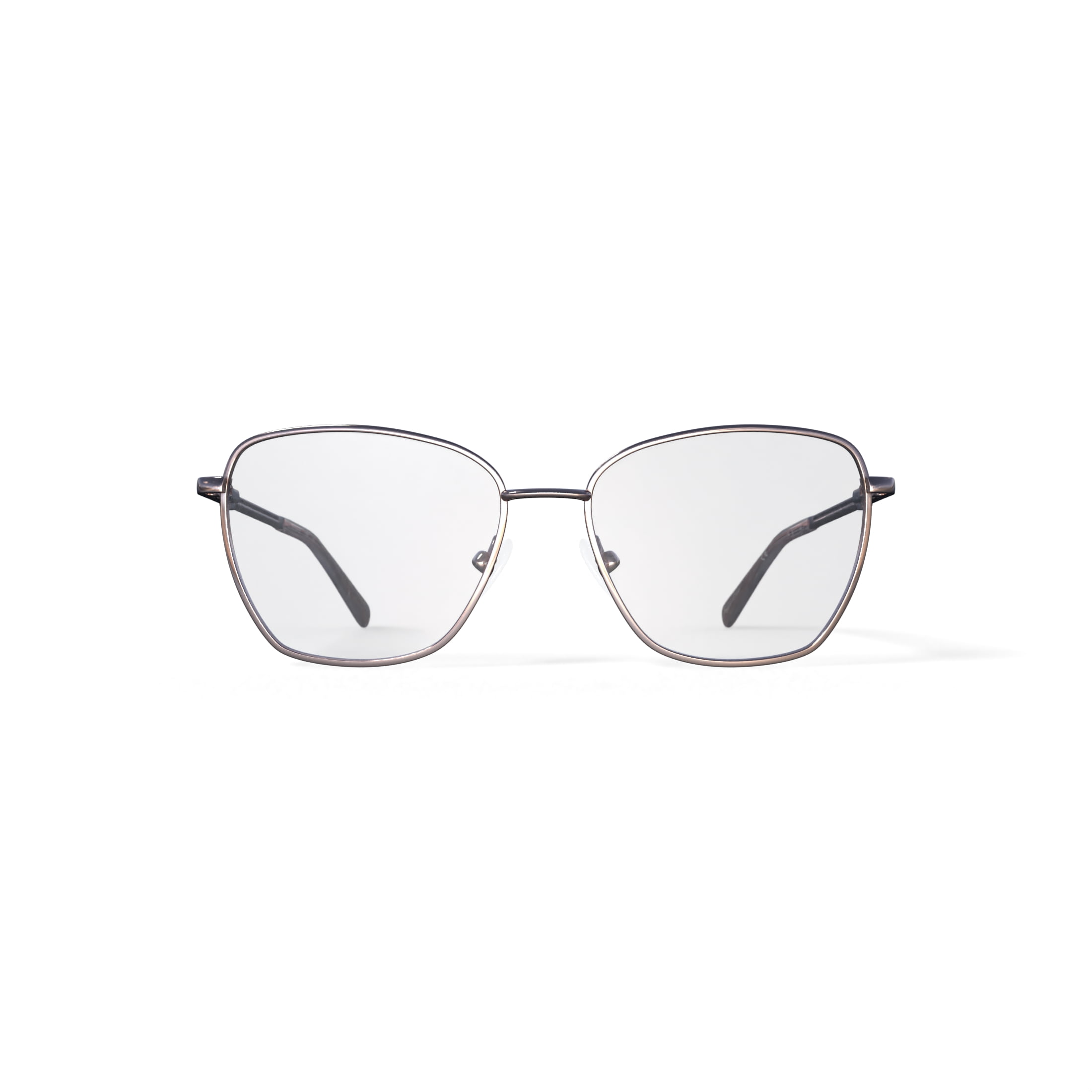 Walmart Women's Savannah Square Prescription Eyeglasses with Case, Rose Gold