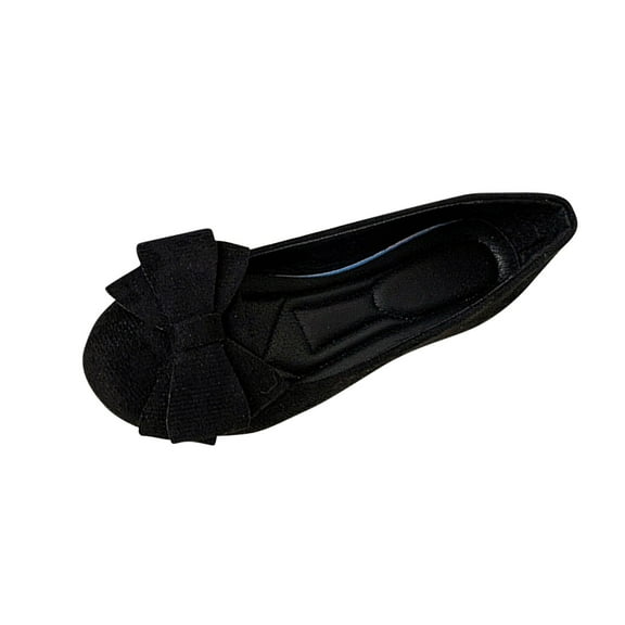 Womens Square Toe Bow-Knot Ballet Flats Comfortable Slip-On Casual Bowtie Loafers Wedding Business Casual Walking Shoes Black Women Sandal