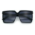 thumbnail image 1 of Womens Squared Rectangular Butterfly Fashion Plastic Sunglasses Matte Black - Smoke, 1 of 8