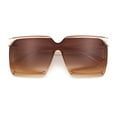 thumbnail image 1 of Womens Squared Rectangular Butterfly Fashion Plastic Sunglasses Peach - Brown, 1 of 8