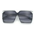 thumbnail image 1 of Womens Squared Rectangular Butterfly Fashion Plastic Sunglasses Slate - Smoke, 1 of 8