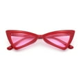 thumbnail image 1 of Womens Squared Triangle Gothic Retro Cat Eye Plastic 20s Sunglasses Red - Pink, 1 of 1