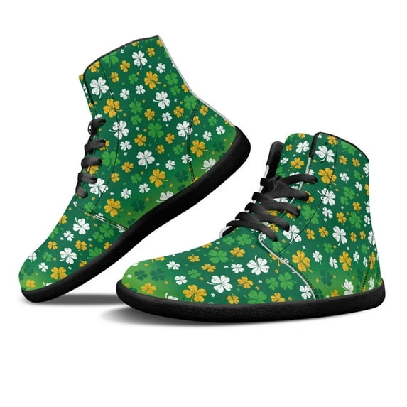 Womens St. Patrick's Day High Top Sneakers Fashion Classic Shoes Comfortable Embroidery Shoes for Women Fashion Casual Tennis Walking Shoes