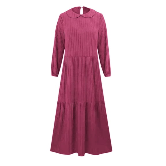 Womens St. Patrick's Day Puffed Sleeve Dress,Ruffled Hem & Loose Fit Maxi Dress Festive Casual Outfit,Size:4XL