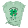 thumbnail image 1 of Womens St. Patrick's Day Tshirt Funny So Luckin Boujee Short Sleeve T-shirt -Mint-large, 1 of 1