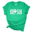 thumbnail image 1 of Womens St. Patrick's Day Tshirt Irish Band Logo Parody Short Sleeve T-shirt-Heather Kelly Green-5xl, 1 of 1