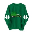 thumbnail image 1 of Womens St Patricks Day Shirt Checkered Heart Print Sweatshirt Long Sleeve Crewneck Pullover Shamrock Green Tops for Women, 1 of 5