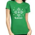 thumbnail image 1 of Womens St Patricks Day Shirt Lucky Clover St Pattys Day Shirts For Women St Patrick's Day Shamrock Shirt, 1 of 6