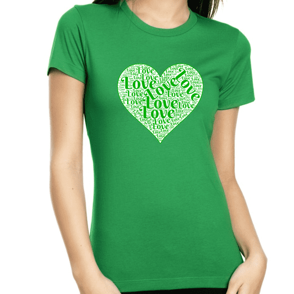 Womens St Patricks Day Shirt St Patricks Day Shirt Women Love Irish Cute St Patricks Day Irish Heart Shirt