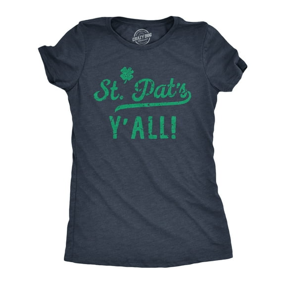 Womens St Pats Yall Funny T Shirts Novelty Tee Drinking Shirt for Ladies Womens Graphic Tees