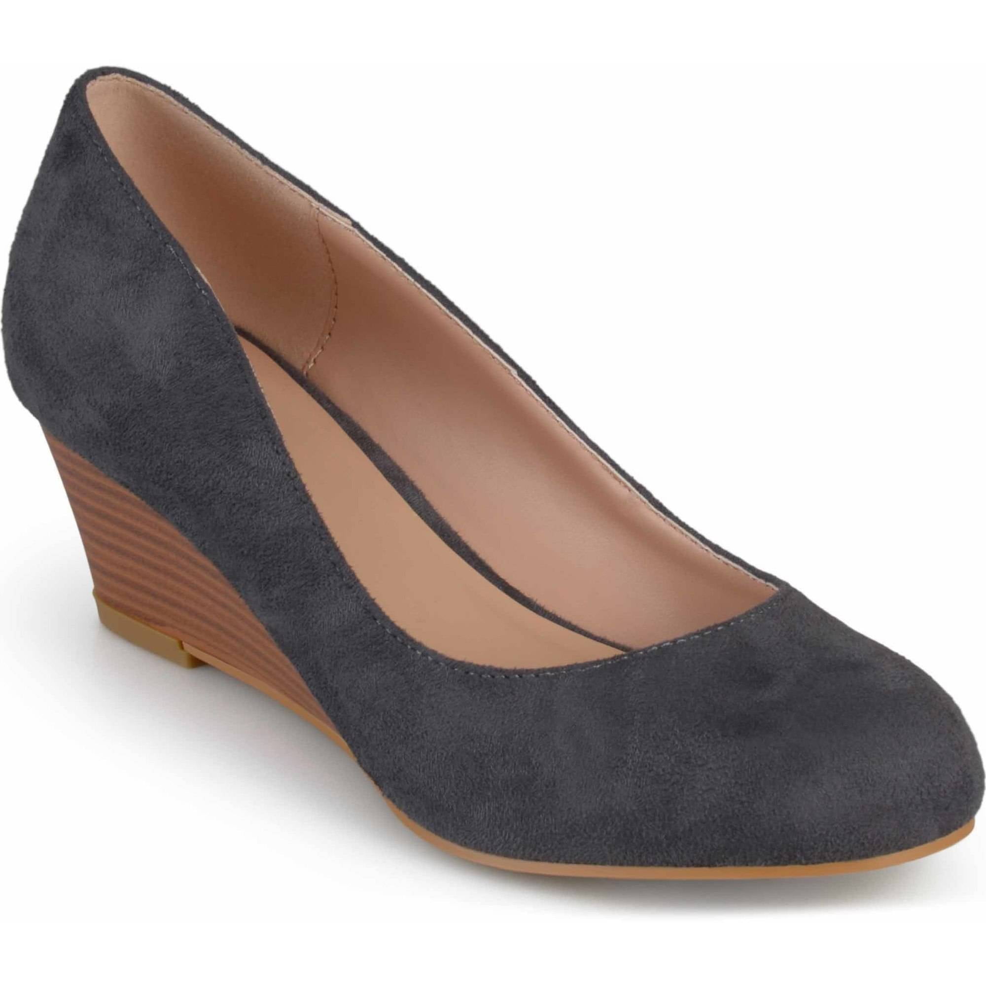 Faux suede best sale wedges