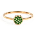 thumbnail image 1 of Womens Stainless Steel Ring Inlaid Rhinestones Simple Geometric Design Round Zircon Gemstone Ring Zircon, 1 of 6