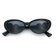 thumbnail image 1 of Womens Star Emblem Bling Luxury Diva Cat Eye Plastic Sunglasses All Black, 1 of 5