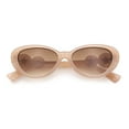 thumbnail image 1 of Womens Star Stud Jewel Trim Arm Mod Cat Eye Plastic Fashion Diva Sunglasses Peach - Brown, 1 of 7