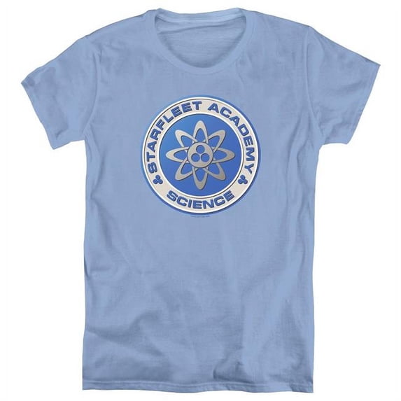 Womens Star Trek & Science - Short Sleeve Tee, Carolina Blue - Large