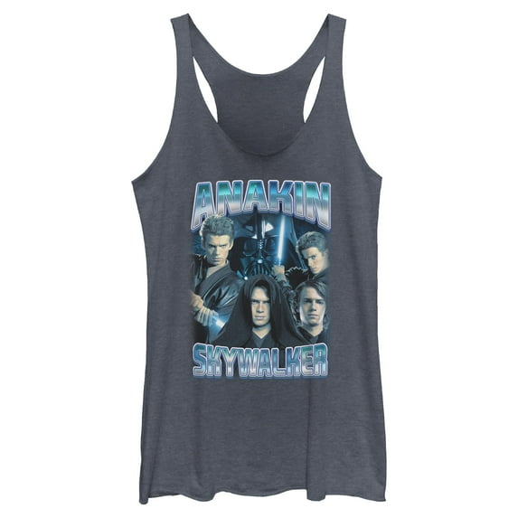 Womens Star Wars Anakin Skywalker Collage Racerback Tank
