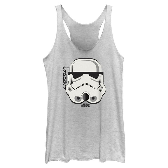 Womens Star Wars: Andor Stormtrooper Helmet Portrait Racerback Tank
