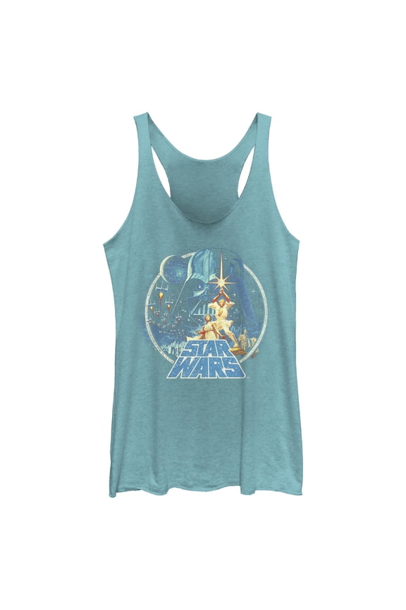 Womens Star Wars Classic Scene Circle Racerback Tank