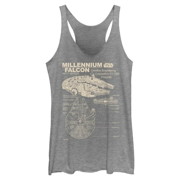 Womens Star Wars Corellian Freighter Racerback Tank