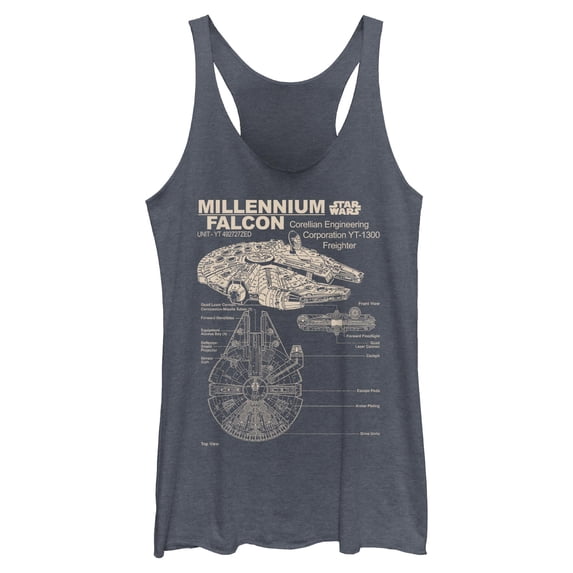 Womens Star Wars Corellian Freighter Racerback Tank