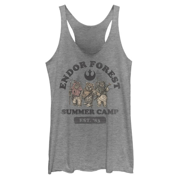 Womens Star Wars Forest of Endor Summer Camp '83 Racerback Tank