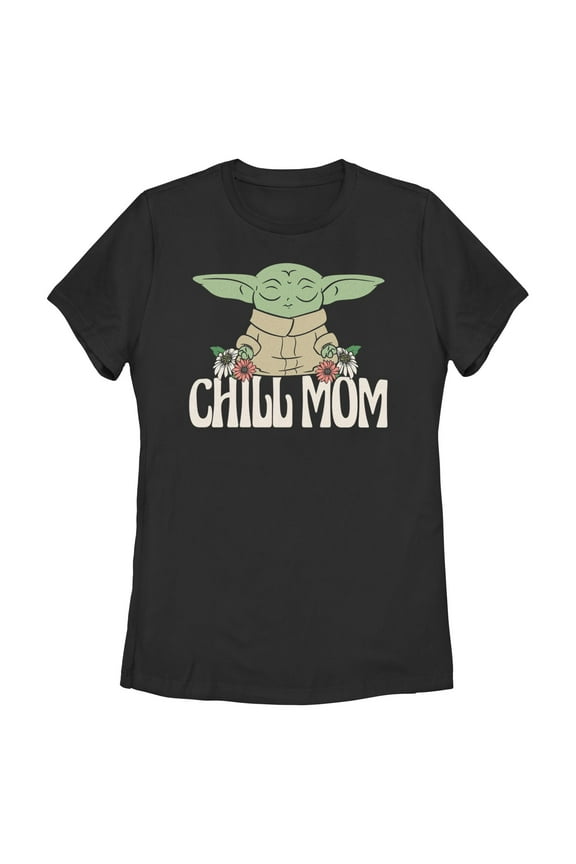 Womens Star Wars Grogu Chill Mom T Shirt