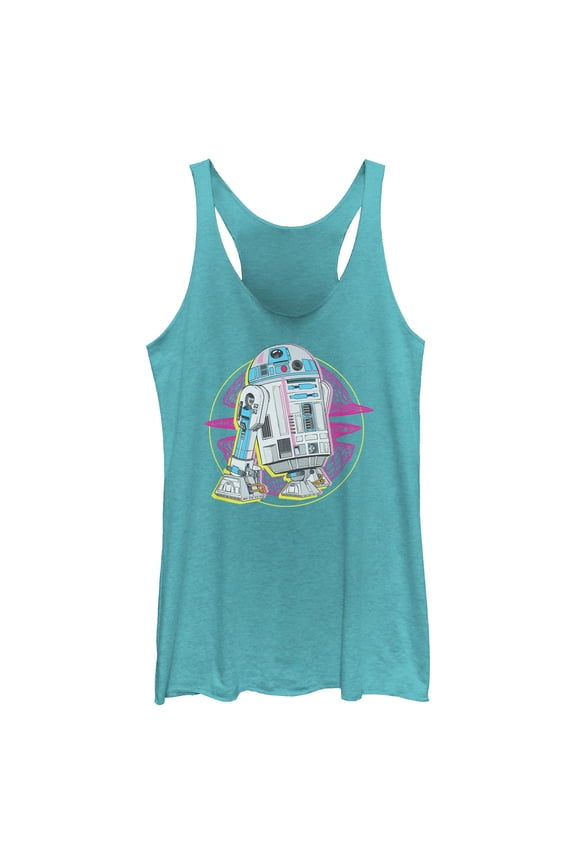 Womens Star Wars R2-D2 Retro Vibes Racerback Tank