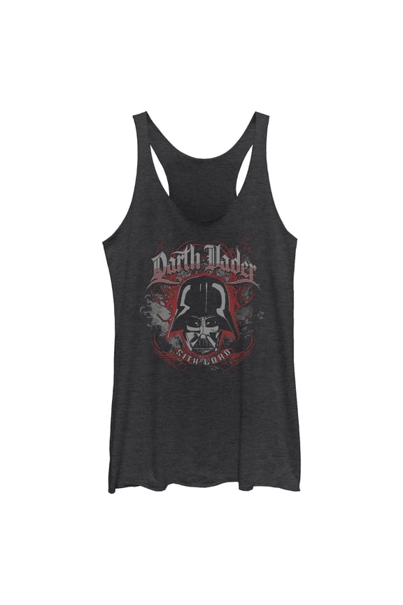 Womens Star Wars Sith Lord Darth Vader Face Racerback Tank