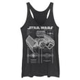thumbnail image 1 of Womens Star Wars TIE Fighter Schematic Racerback Tank, 1 of 4