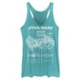 thumbnail image 1 of Womens Star Wars TIE Fighter Schematic Racerback Tank, 1 of 4
