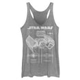 thumbnail image 1 of Womens Star Wars TIE Fighter Schematic Racerback Tank, 1 of 4