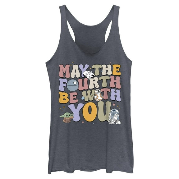 Womens Star Wars: The Mandalorian Retro Fourth Text Racerback Tank