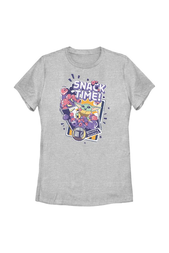 Womens Star Wars: The Mandalorian and Grogu The Child Happy Snack Time T Shirt
