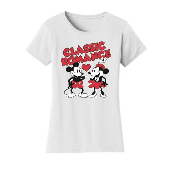 Womens Steamboat Willie T-Shirt - Vintage Classic Romance Cartoon Shirt, White 3X-Large