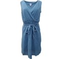 thumbnail image 1 of Womens Steel Blue Textured Ruffle Summer Cross Body Sun Dress, 1 of 1