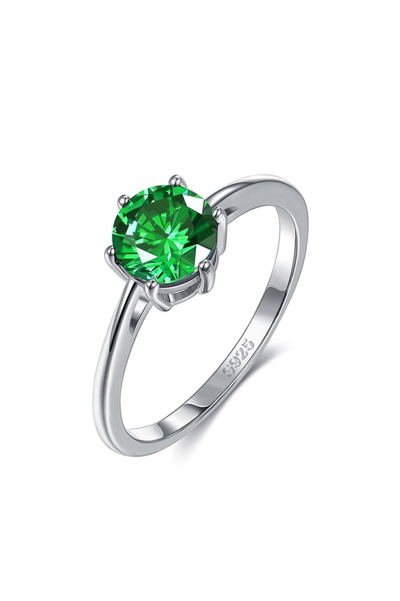 Womens Sterling Silver Ring Eight Hearts And Arrows Zircon With Three Layer Platinum Plating For Anniversary Ring
