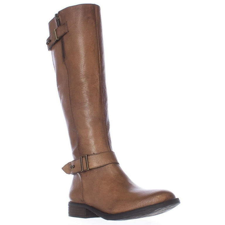 Womens Steve Madden Alyyw Wide Calf Engineer Riding Boots Cognac Walmart