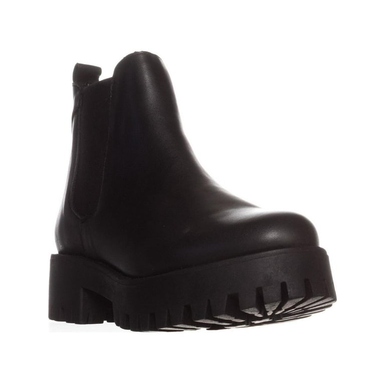 Womens Steve Madden Bleeker Black Booties Casual 7.5 US Black Leather
