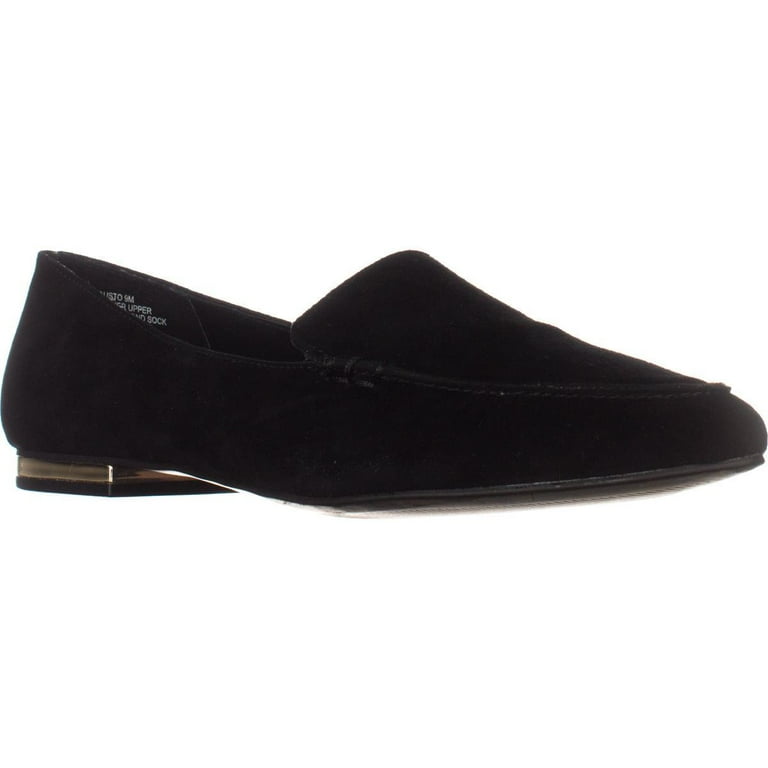 Womens Steve Madden Fausto Slip-On Loafers, Black Suede  display picture 1
